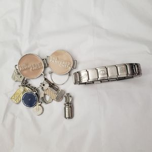 *REVISED LISTING* Lot of PC Achievement Charms & PC Stretch Bracelet.